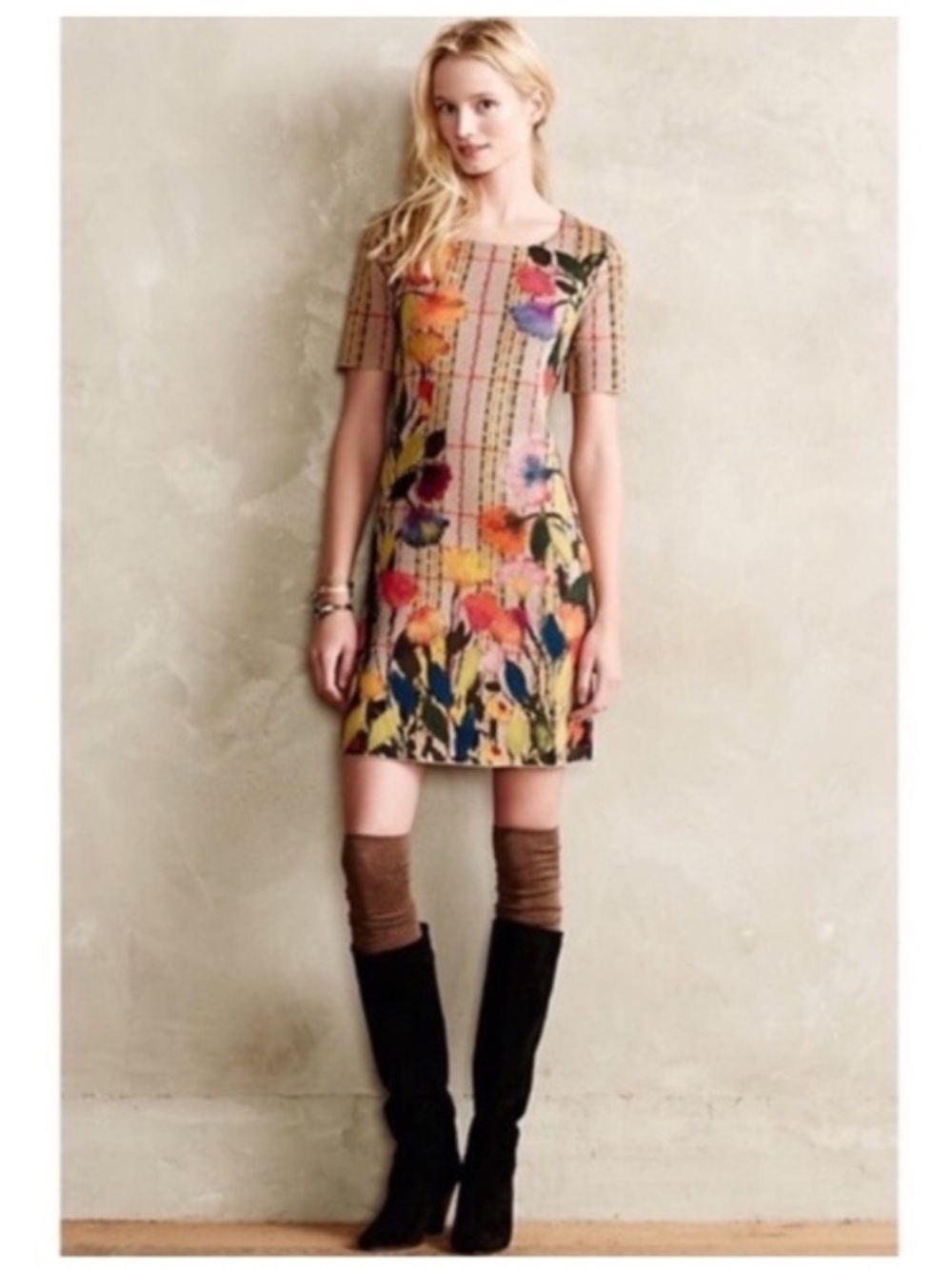 Anthropologie Troubadour Broomline Knit Shift Sweater Dress XS